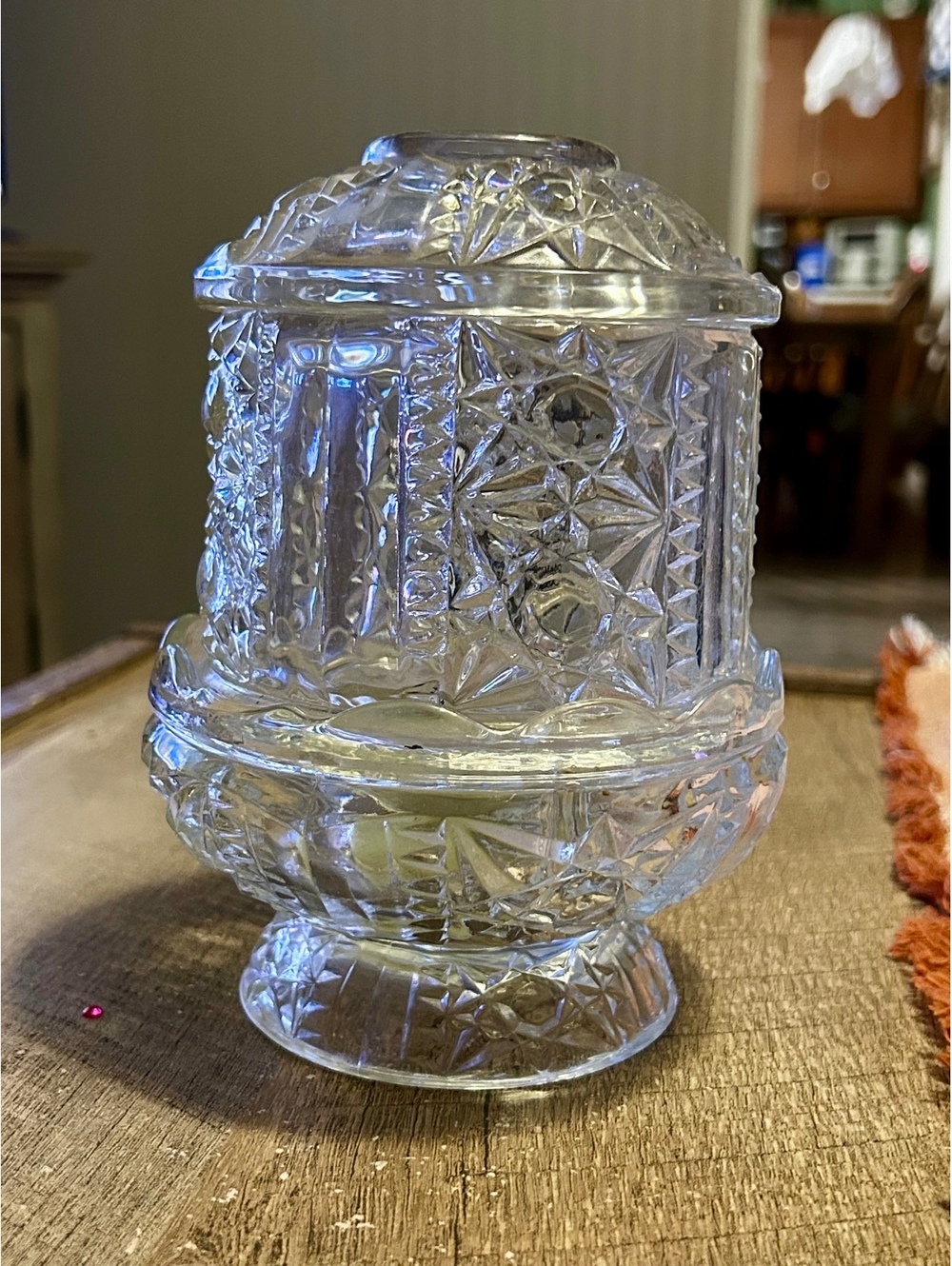 Indiana glass stars & bars fairy lamp